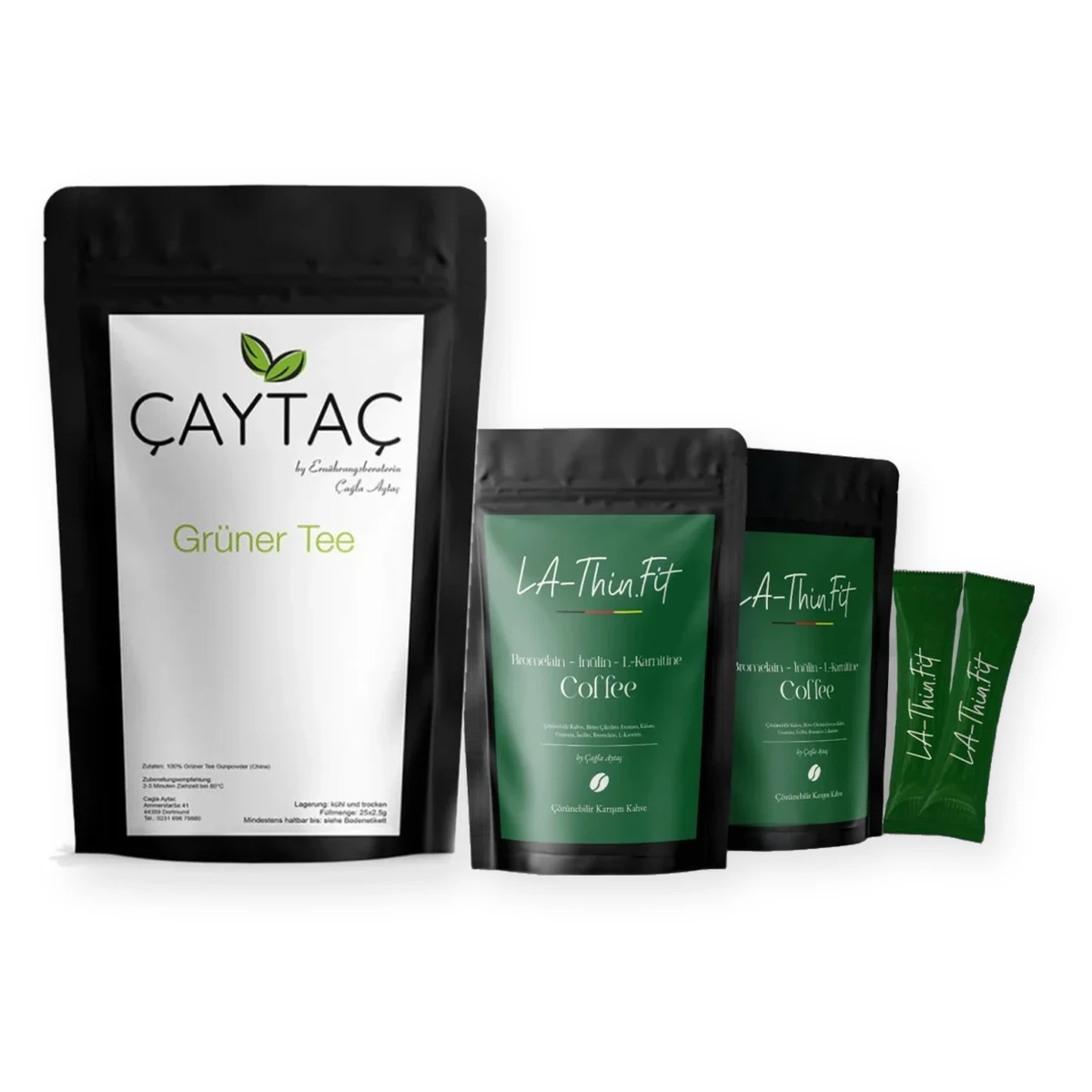 LA-Thin.Fit Coffee und Çaytaç Grüner Tee Set